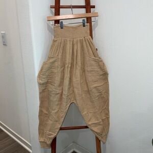 Free People Tan Harem Pants